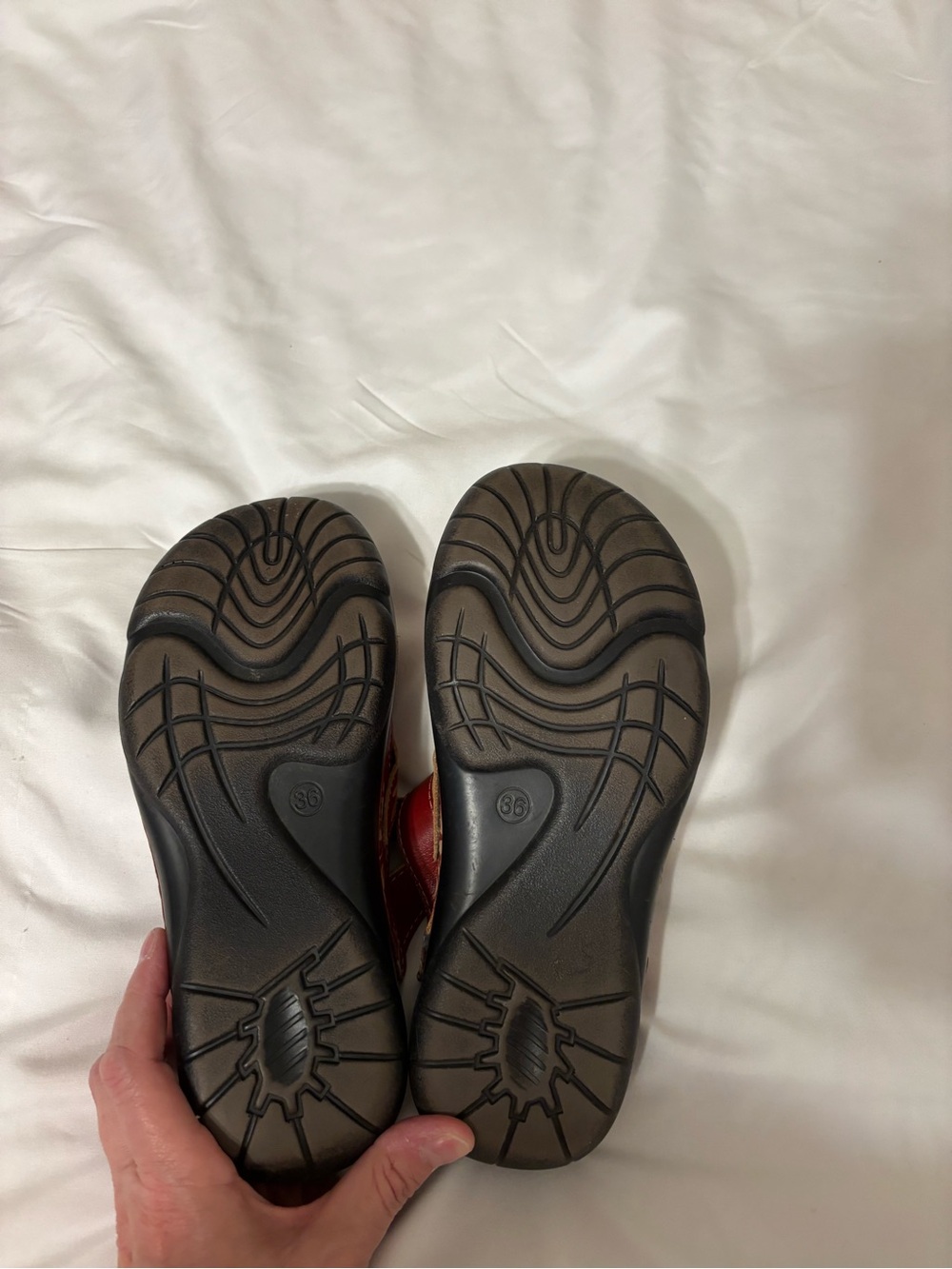 Corkys Elite Leather Floral Sandals Size 36 Boho Red - Picture 7 of 7
